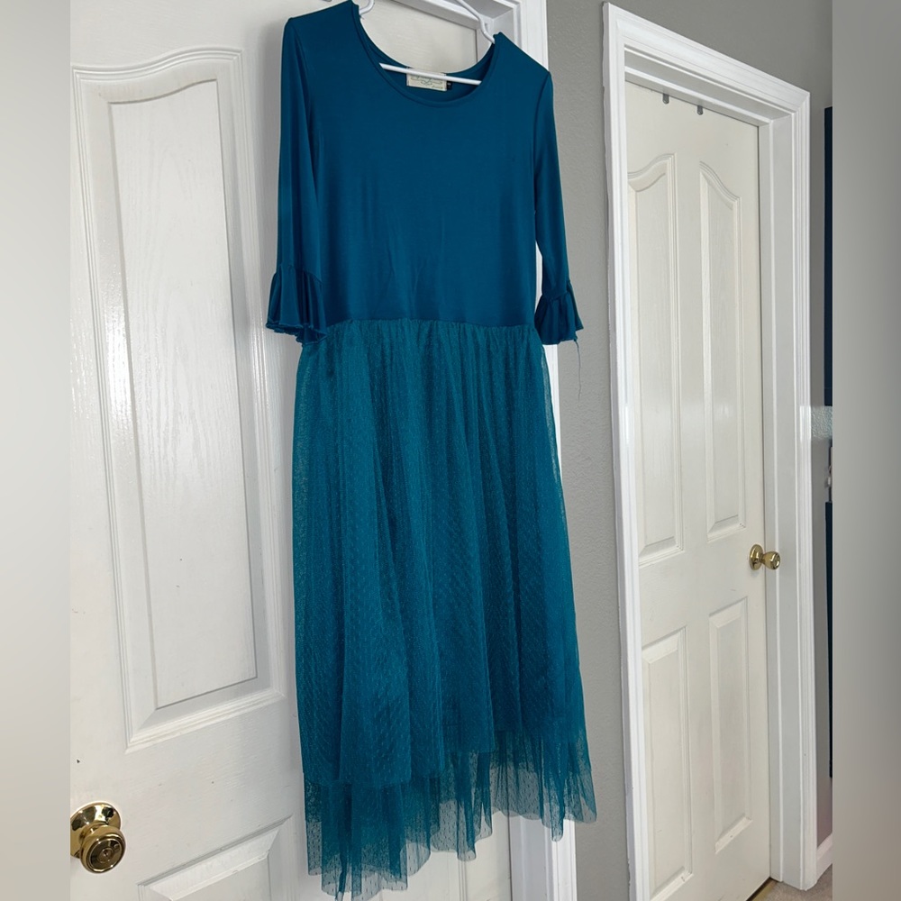 BLUE TULLE DRESS SZ S